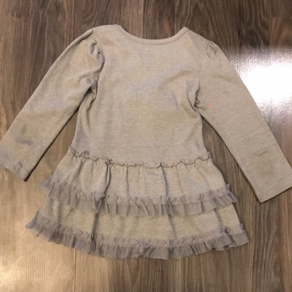 Squeeze Girls Grey Peplum Long Sleeve Shirt size 4 - Picture 3 of 6